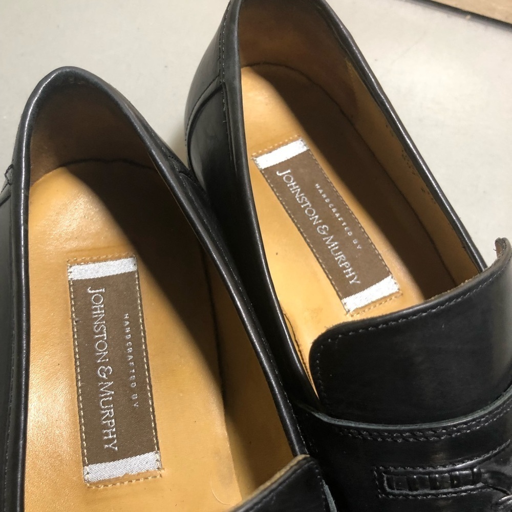 Johnson Murphy dress loafer designer luxury leather comfort work casual black - Picture 6 of 9